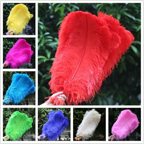 YOYUE Ostrich Feather 55-60cm(22-24") 50pcs/Lot Colorful Supplies DIY Jewelry Craft Making & Wedding Party Clothing Decoration