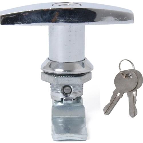 Keyed T-Handles Lock Locking Set for Boat Marine RV Door Gate (Chrome)