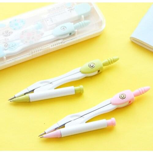 1470 Stationery Floral Wind compass Kit Love Pencil Metal compass +0.7mm Lead