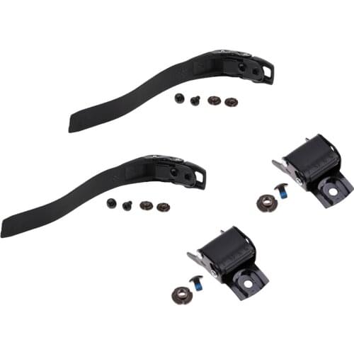 2 Set Replacement Sturdy Inline Roller Skating Skate Shoes Energy Strap With Screws nuts + Buckle Black Scooter Parts Accessory