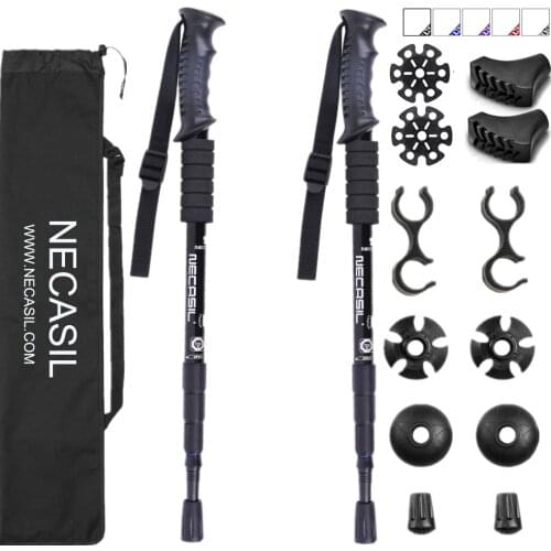 2pcs/lot hiking poles Walking stick trekking poles Lightweight Walking cane defense stick 4 Season/All with Hiking accessories