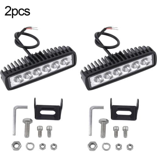 2PCS 18W LED Work Light Off-Road Vehicle Dome Lamp Lighting Daytime Running Lights Car Reversing Lights