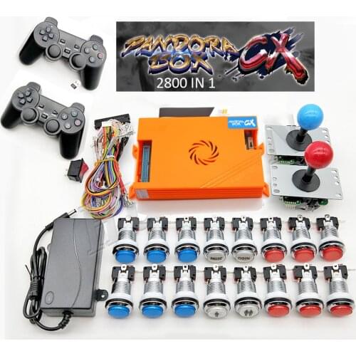 4 Player Original Pandora Box 9D 2500 Copy SANWA Joystick,Chrome LED Push Button for DIY Arcade Machine Home Cabinet with Manual