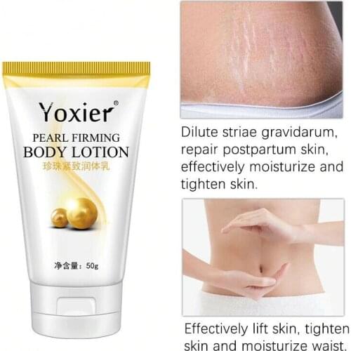 50g Pearl Firming Body Lotion Moisturize Cream Lift Tighten Skin Care Mildly Burn Fat Anti Aging Wrinkle Skin Repairing