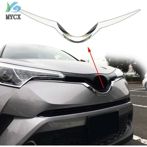 ABS chrome Auto Front Grille cover trim For Toyota C-HR CHR C HR 2016 2017 2018 Car Accessories Styling 1pcs