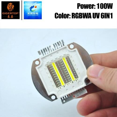 Freeshipping 100W RGBWA UV 6IN1 Color Led Par Light COB Lamp For Leko Light Waterproof Par Light Led Blinder Light 6 Color COB