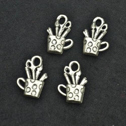 Free Shippin 20 pcs 19*13 mm antique silver color Alloy Pen holder charms Pendant Jewelry Findings 3308A