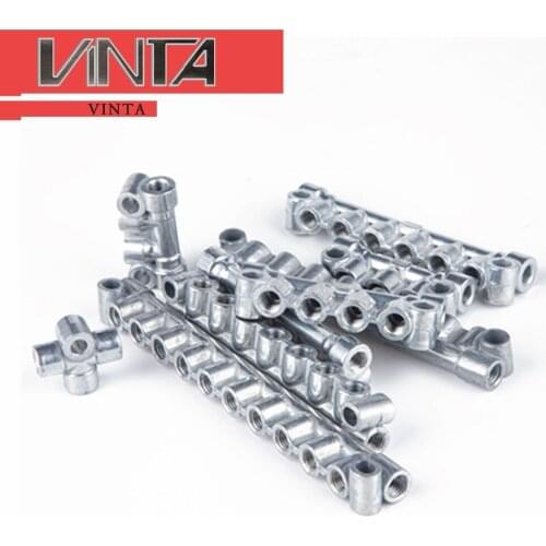 Free shipping! Type A 2-10 Ways Zinc Alloy Adjustable Lube Oil Distributor Outlet Lubricating Pump Oil Divider Separator