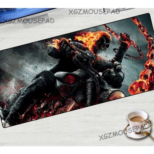 XGZ Large Mouse Pad Exquisite Black Lock Edge Motorcycle Chain HD Movie Custom Internet Cafe Computer Desk Mat Rubber Non-slip