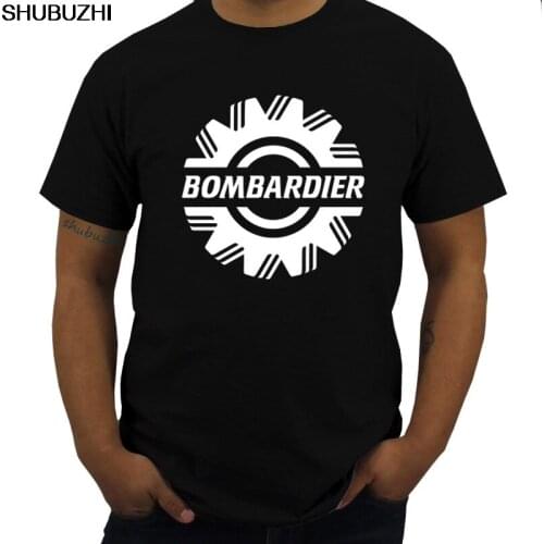 BRP Bombardier Jacket Winter Bombardier Vintage Motorcycle Logo tshirt men summer style top tees new black t