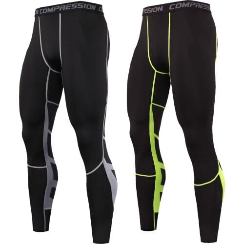 Sport Quick Dry Leggings Men Compression Pants Joggers Gym Skinny Trousers Basketball Fitness Running Training Sportswear Tights