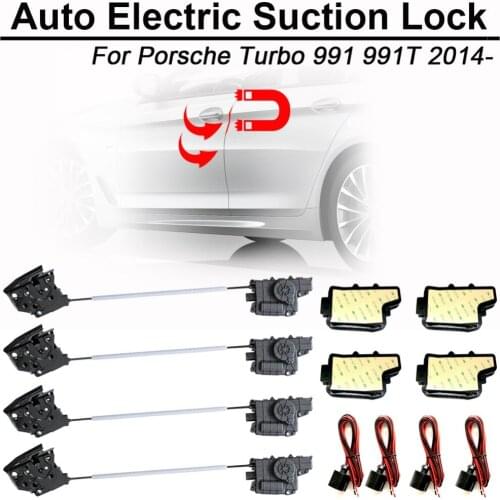CARBAR Smart Auto Electric Suction Door Lock for Porsche Turbo 991 Automatic Soft Close Door Super Silence Car Vehicle Door