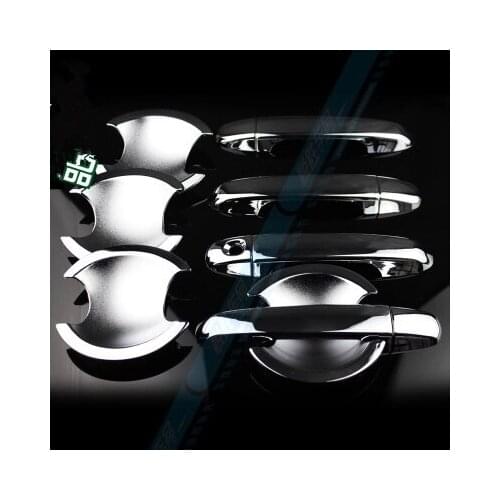 FUNDUOO New Chrome Car Door Handle + Cup Bowl Cover Trim Sticker For Toyota Camry 2012 2013 2014 2015 2016 Free Drop Shipping