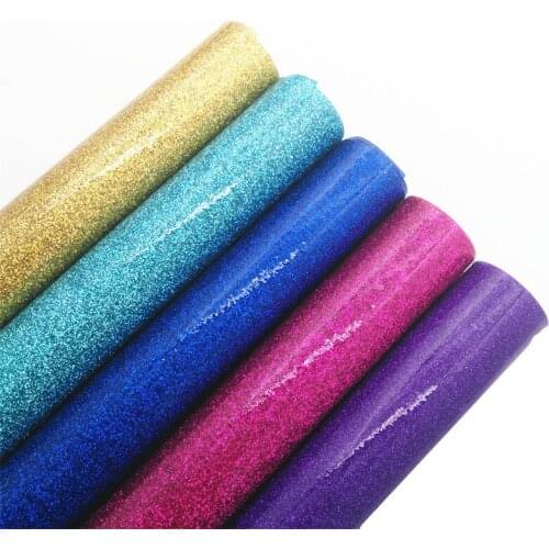 Smooth Patent Glitter Vinyl Fabric Sheet PVC Glitter with Glitter powder Backing For Bows Earrings DIY A4 SIZE R024C