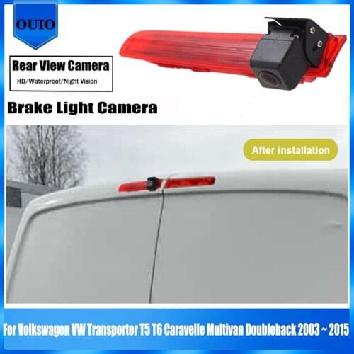 HD Rear Reverse Camera For Volkswagen VW Transporter T5 T6 Caravelle Multivan Doubleback 2003 ~ 2015 Parking Brake light Camera