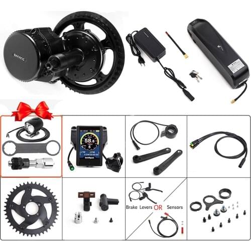 BAFANG Electric Bicycle Complete Conversion Kits 36V 250W Mid Drive Motor 17.5Ah Samsung Cells Battery 8FUN Engine E-bike Kits