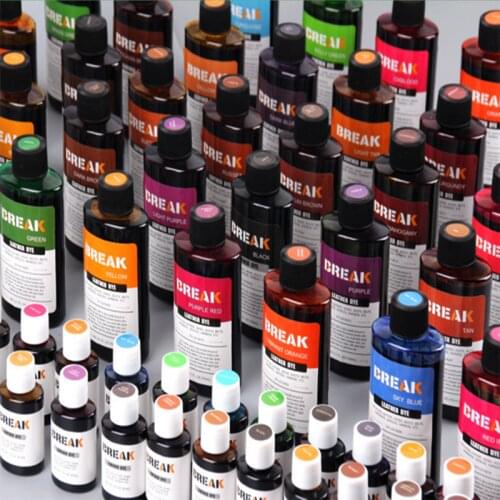 32colors 30ml/bottle Break Leather Alcohol Dye Cowhide Dye Vegetable Tanned Leather Colorant Free Shipping leather sheet