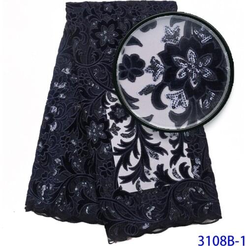 Latest African Sequin Net Lace Emerald Green Elegant French African Nigerian Design 2020 High Quality New Style Embroidery