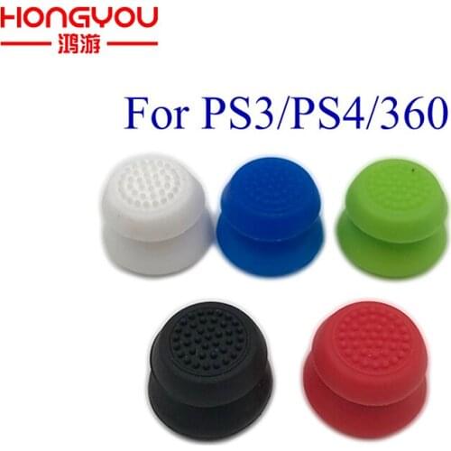 2Pcs Enhanced Thumb Stick Grip Cap Joystick Extra High Enhancement Cover for Dualshock 3 4 PS3 PS4 Xbox 360 Gamepad Controller