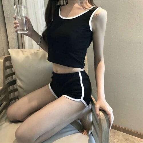 Summer Ladies Printed T-shirt + Shorts 2-piece Girl Ladies Sports Suit 2021 New Brand Girl Jogging Suit Casual Sportswear