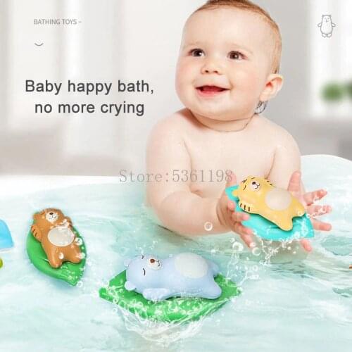 Bath Toys Cartoons Animal Children Play Water Baby Bath Toy Bear Bathing Bathtub Toys Children Swimming Bathroom Toys for Kids