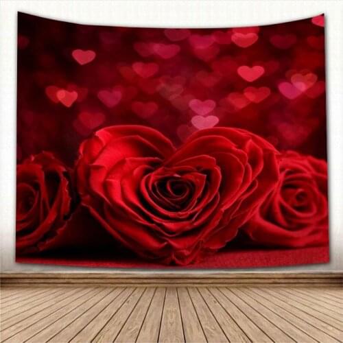 Custom Rose Flower Wall Hanging Tapestry Sheets Home Decorative Tapestries Beach Towel Yoga Mat Blanket Table Cloth