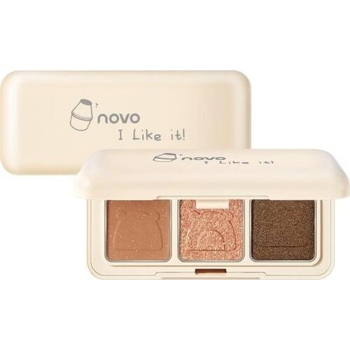 NOVO3 Color Eyeshadow Palette Student Cheap Waterproof Nude Makeup Earth Color Pearlescent Matte Easy Makeup Eye Makeup
