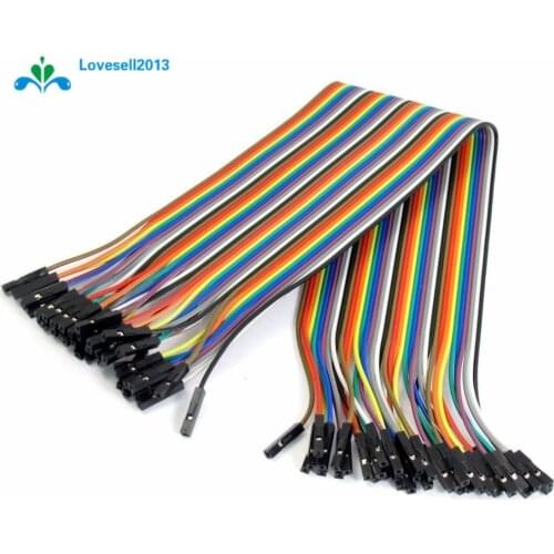 40pcs Dupont Wire Color Jumper Cable 2.54mm 1P-1P Female-Female For Arduino