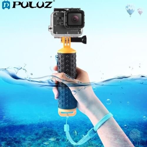 PULUZ Floating Handle Hand Grip Buoyancy Rods &Strap for GoPro NEW HERO/HERO7/6/5/5 4Session/4/3+/Xiaoyi/DJI Osmo Action Cameras