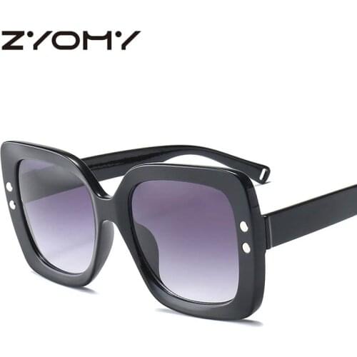 Q Oculos De Sol Fashion Brand Designer Women Sunglasses Big Frame Oversized Square Sun Glasses Men Shades Driving Goggles UV400