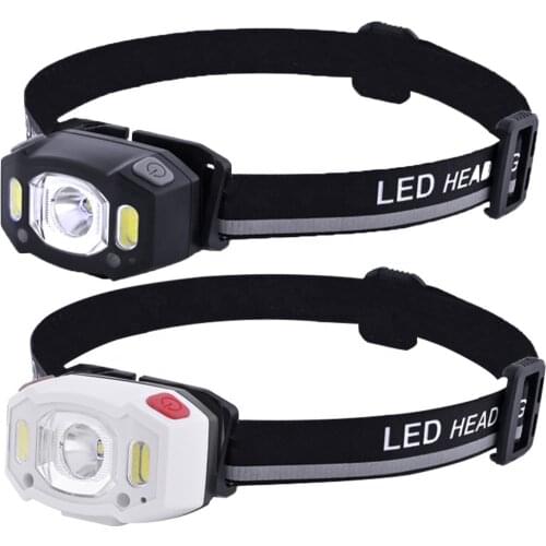 Intelligent Sensor Powerful COB LED Headlight Super Bright Night Fishing Light Rechargeable Waterproof Outdoor Camping Headlamp