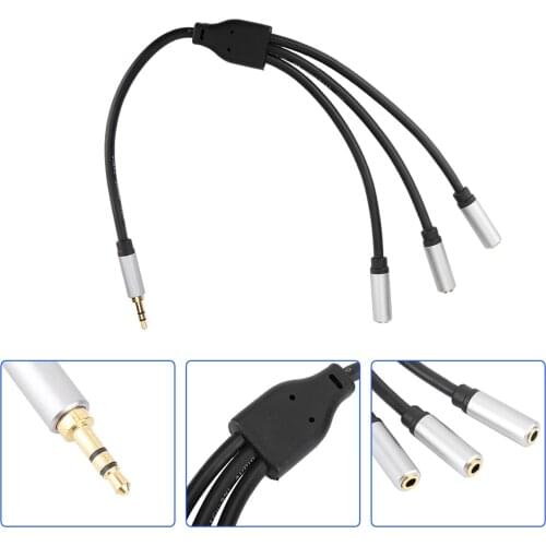 SOONHUA Extension Audio Cable 3.5mm 1 Male To 3 Female Splitter Cables 30cm Audio Cable