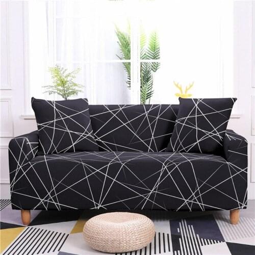 Geometry Plaid Sofa Cover Slipcovers Stretch Sofa Covers for Living Room Elastic Couch Chair Cover Sofa Towel 1/2/3/4-seater