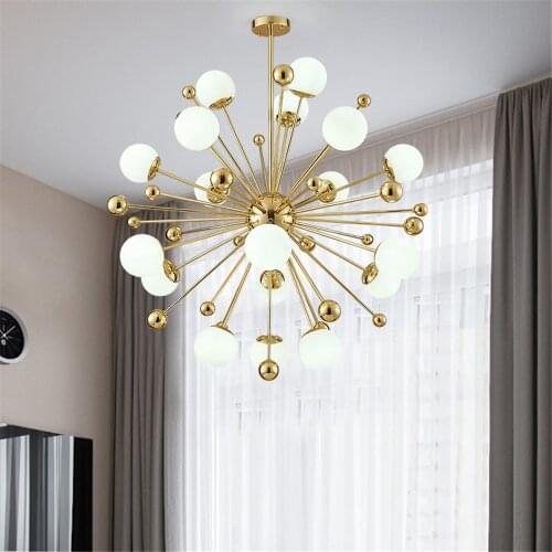 Indoor LED Geometric Magic Bean Chandelier Interior Decoration Home Lighting Creative Living Room Bedroom Lamp / AC 220V