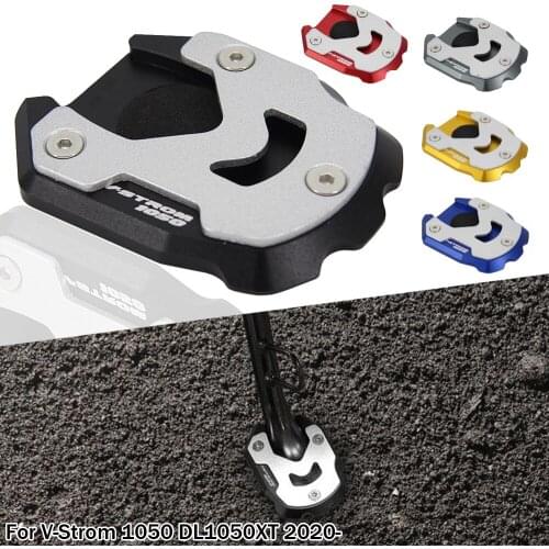 Motorcycle Extension Kickstand Plate Enlarger Side Stand For Suzuki V-Strom 1050 DL1050XT 2020 - Red Blue Black Gold Titanium