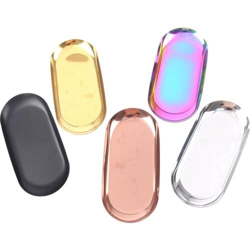 Stainless Steel Nordic Style Gold Dining Plate Dessert Plate Nut Fruit Cake Tray Snack Kitchen Plate Western Steak Kitchen Dish