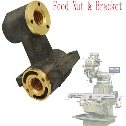 1Set Milling Machine Part J Head X Axis Y Axis Feed Nut & Bracket For Bridgeport New