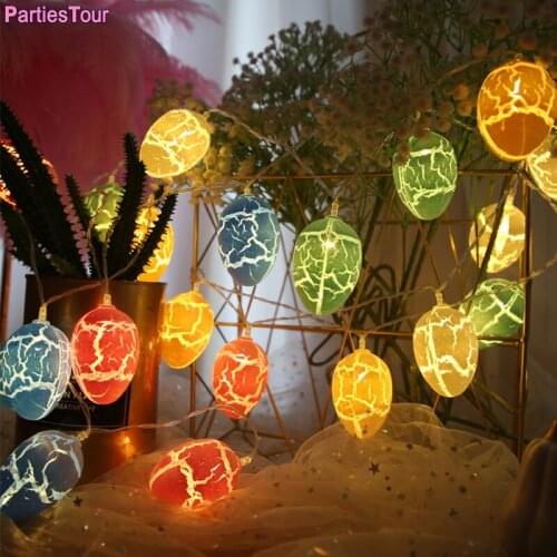 1pc 1.5M 10pcs Easter Mix-Color Cracked Eggs LED Light String for Wedding Home Christmas Tree Easter Decor LED String Lights