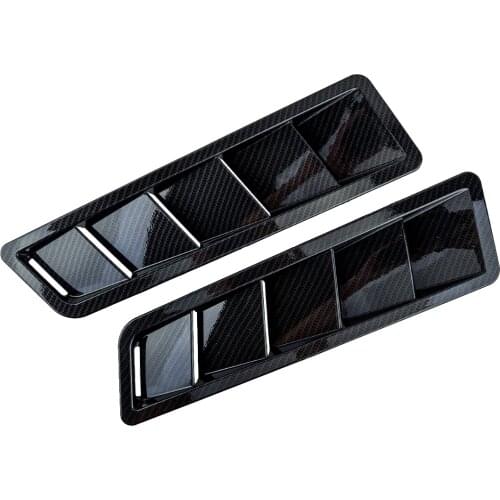 2pcs ABS Bonnet Louver Air Vent Hood Panel Trim Carbon Fiber Style Fit for Ford Focus RS ST MK2 2004 2005 2006 2007 2008-2015