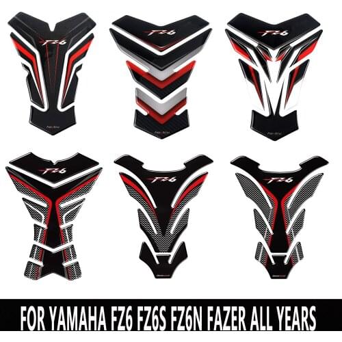 FOR YAMAHA FZ6 FZ6S FZ6N FAZER ALL YEARS Motorcycle 3D Carbon Fiber Appearance Fuel Tank Pad Protection Decal Sticker Shell