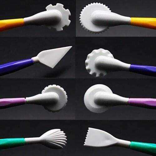4PCS Cake Decorating Tools DIY Baking Color Engraving Group Fondant Carving Knife / Plastic Knife Chocolate Cake Carving Tools