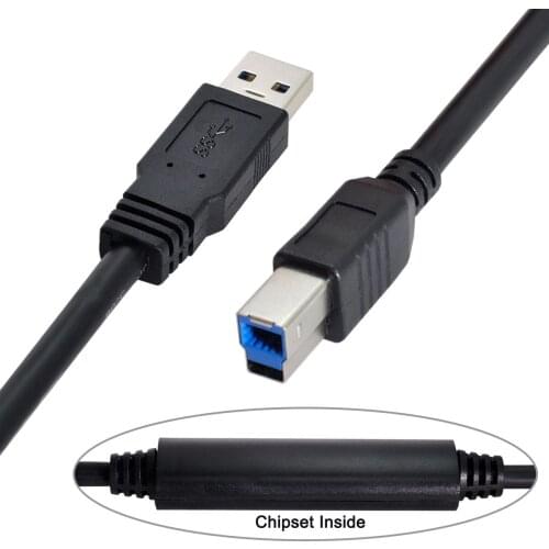 8m USB 3.0 Male to Standard B Male Chipset Repeater Cable for Industrial Camera & Laptop PC & Disk