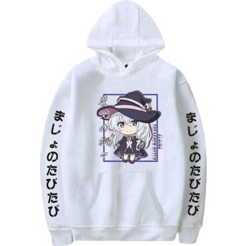 Anime The Journey Of Elaina Merch Tracksuit Hoodie Women/Men Streetwear Harajuku Sweatshirts Clothes Long Sleeve Kawaii Kids Top