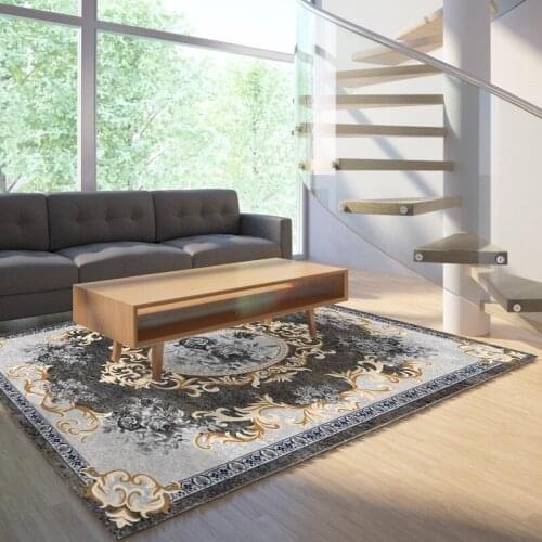 Reese Velvet Short Fleece Classic European Chinese Style Anti Slip Carpets Area Rug Living Room Bedroom Easy Clean Floor Decor