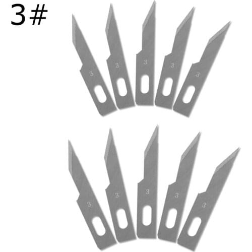 Free Shipping 10 Pcs One Lot 3# Carving Knife Blades Paper Cut Knives Blades Replacement Paper Cutter