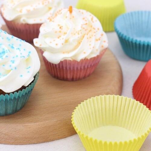 100Pcs/pack Cake Muffin Cupcake Paper Cups Cake box Cupcake Liner Kitchen Baking Accessories Cake Mold Small Muffin Boxes