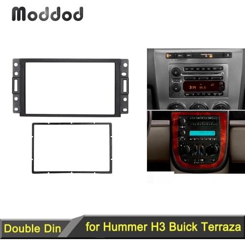 Double Din Fascia for HUMMER H3 Radio DVD Stereo CD Panel Dash Mounting Installation Trim Kit Face Frame Fasica