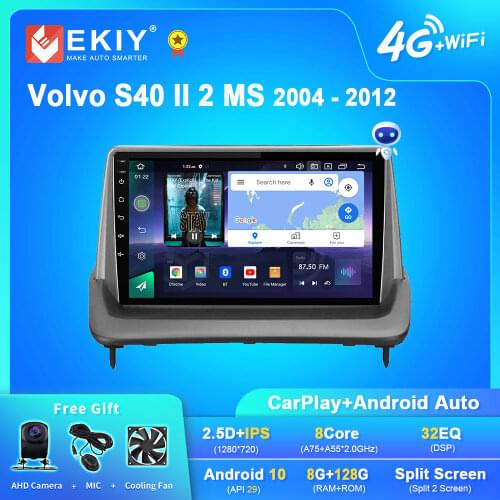 EKIY Android Car Radio For Volvo S40 II 2 MS 2004 - 2012 C30 I 1 2006 - 2013 C70 II 2 2005 - 2013 Navi GPS Muldimedia Player DVD