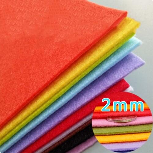 10 Pcs 2 Mm Mixed Felt Fabric DIY Craft Kids Manual Felt Animals Flowers Toys Home Decor Sewing Storage Kindergarten Dolls Decor