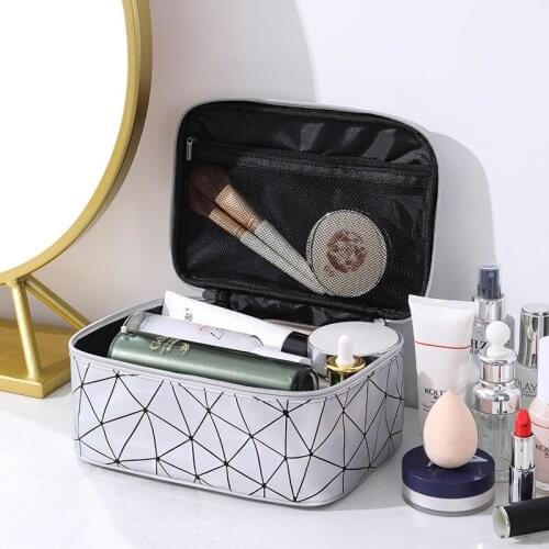 Women PU Cosmetic Bag Cases Travel Waterproof Toiletry Organizer Storage Box Zipper Makeup Pouch Portable Washing Make Up Bags